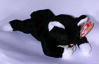 Zip the Black Cat w/White  Paws