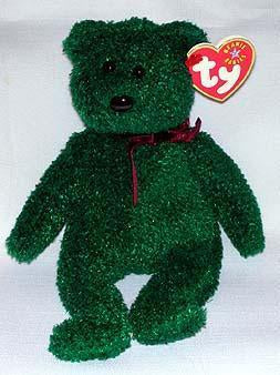 2001 Holiday Teddy Green Beanie