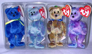 Set of Four Clubby Edition Jingle Beanie Collection