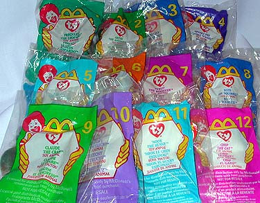 McDonald 1999 Set of 12 Beanies