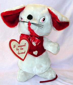 White and Red Mouse Plush Toy