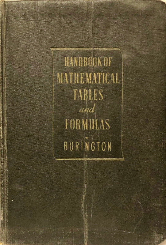 Handbook Of Mathematical Tables and Formulas
