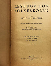 Load image into Gallery viewer, Lesebok For Folkeskolen - Fembinds Utgaven III TREDJE DEL - 16-20. Tusen.