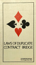 Load image into Gallery viewer, Laws Of Duplicate Contract Bridge