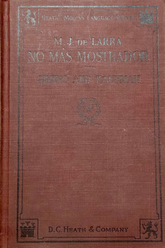 No Mas Mostrador Comedia Original En Cinco Actos