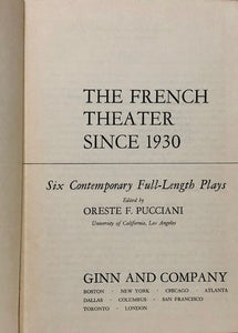 The French Theater Since 1930