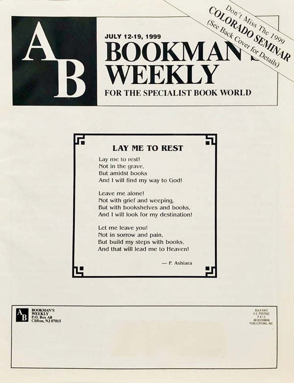 Bookman's Weekly - July 12 - 19, 1999