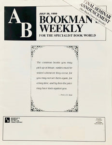 Bookman's Weekly - July 26, 1999