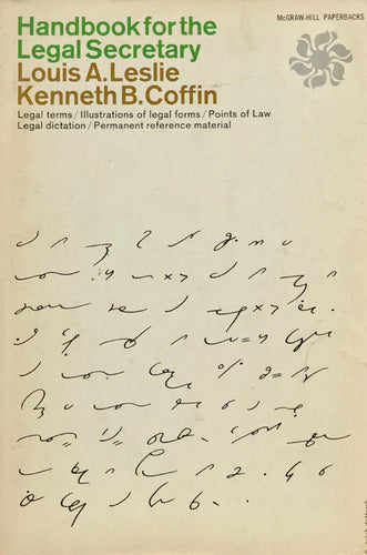 Handbook For The Legal Secretary