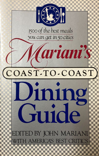 Mariani's Coast-to-Coast Dining Guide