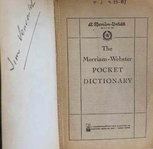 The Merriam Webster Pocket Dictionary