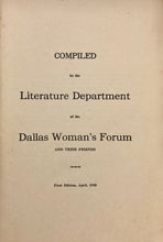 Load image into Gallery viewer, The Dallas Woman&#39;s Forum Cook Book