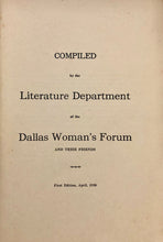 Load image into Gallery viewer, The Dallas Woman&#39;s Forum Cook Book