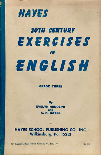 Hayes 20th Century Exercises in English - Grade Three