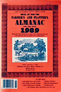 Blums's Farmers and Planters Almanac - 1989